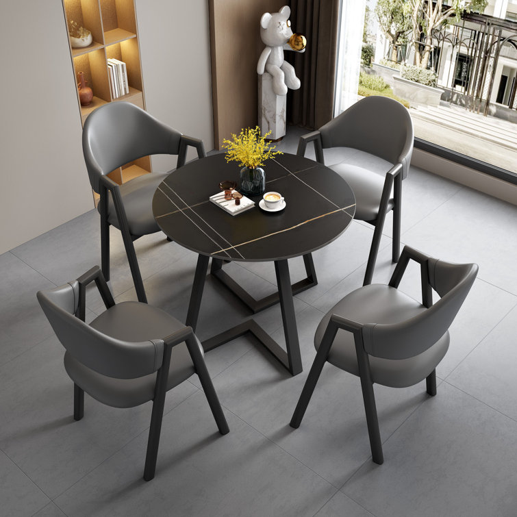 MAJALIS 31.5'' L Round Breakroom Table and Chair Set Wayfair Canada